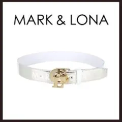 MARK&LONA 編み込み ベルト ロゴ金具 スカル ゴールド ブラック - メルカリ