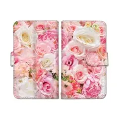 フローラル 花柄 携帯ケース Android多数取り扱い ベルトタイプ