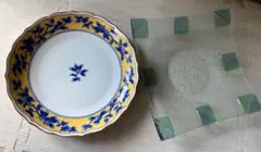 和食器 たち吉　大皿 ガラス大皿 2個セット