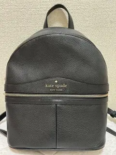 kate spade 黒 レザー リュック ミニ