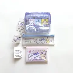 【匿名配送】新品未使用 ちいかわ ダイソー ビニール クリアポーチ まとめ売り