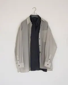 アンヌーク Sheer Ripstop Shirts チャコールグレーのサムネイル