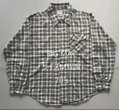 BIG MAC/ビッグマック/長袖シャツ/チェックシャツ/サイズM程度/70'sのサムネイル