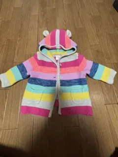baby GAP カラフルフード付きカーディガン 3-6ヶ月