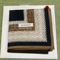 GIVENCHY 綿ハンカチ レオパード柄