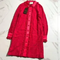 ジャケット✿コムコム✿立体❇重厚感❇総レース❇スタンドカラー 