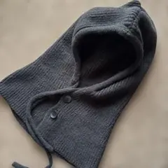 フード付きニットネックウォーマー バラクラバ