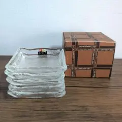 KURATAガラス製四角皿5枚セット手作り