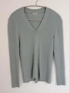 IÉNA Vネック リブニット 長袖