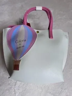 気球Colors by Jennifer sky トートバッグ ホワイト/ピンクのサムネイル