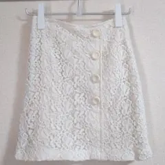 EDIT COLOGNE アイボリー レーススカート サイズ2