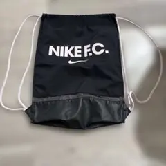 NIKE fc ナイロン　メッシュ　ピンク　ナップサック　黒