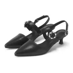 【GRL】 ポインテッドトゥパールビジューパンプス zr1213 23.5cm