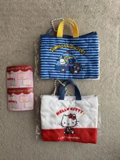【匿名配送】サンリオ⭐︎レトロレッスンバッグミニキーホルダー２個セット