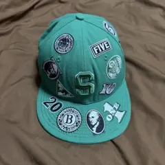Supreme newera 刺繍ロゴ付きグリーンベースボールキャップ