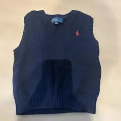 Polo by Ralph Lauren ネイビー Vネックベスト 90
