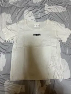 ホワイト Tシャツ 綿100% プリント入り