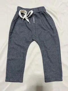 グレー ストライプ 長ズボン