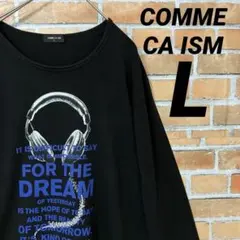 COMME CA ISM ヘッドフォン ミュージック デザイン 長袖 ロンＴ