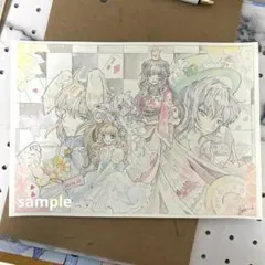 手描きイラスト オリジナル 創作 原画 不思議の国のアリス チェシャ猫