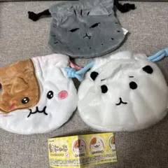 《S様専用》もちにゃみおかおの巾着ポーチ3種セット