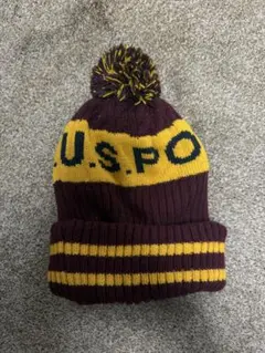 U.S. POLO ASSN/ボンボンジャガードニット帽