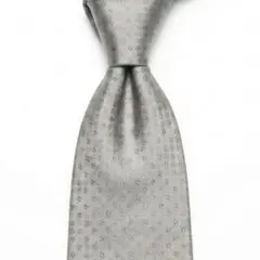 【極美品】GUCCI グッチ ネクタイ シルバー マイクロGG 総柄 シルク