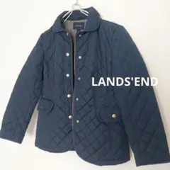 LANDS'END ランズエンド　キルティングジャケット ネイビー