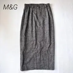 【M&G】 ロングスカート タイト グレー L相当 ヴィンテージ お出かけ 上品のサムネイル