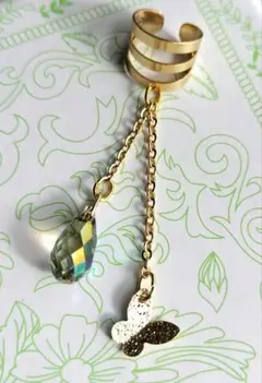 あくねこ(バスティン)　イメージイヤーカフ　ハンドメイド★送料込