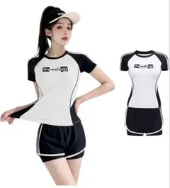 レディース 水着 上下2点セット Lサイズ パッド付き 水陸両用 ワイヤー無し