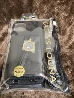 iPhone14 Plus ケース　ブラック　新品ショルダーストラップ