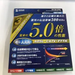 SANWA SUPPLY エンハンスドカテゴリ6 LANケーブル 3m