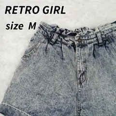 RETRO GIRL レトロガール ケミカルウォッシュ デニムショートパンツ Mのサムネイル