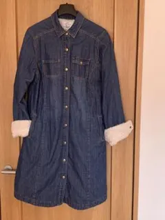 デニムロングジャケット 裏起毛