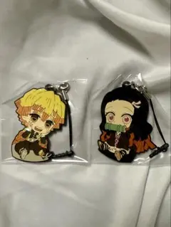 鬼滅の刃　ラバーストラップ　善逸　ねずこ