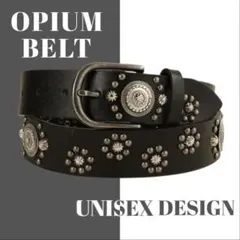 オピウム スタッズベルト 黒 アメカジ ウエスタン 古着 y2k ヴィンテージ