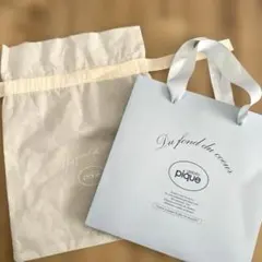 gelato pique 【ジェラートピケ】ショップ袋 水色+ギフトバッグ