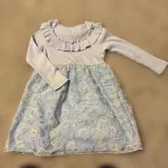 110サイズ フリル付き花柄ワンピース