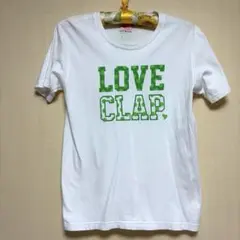 CLAP 半袖 Tシャツ グリーンロゴ　MサイズLOVE CLAP ドットロゴのサムネイル