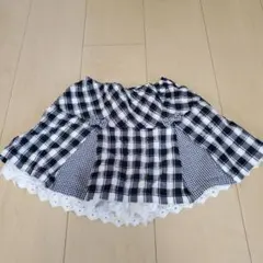 knit planner チェック柄キュロット 120