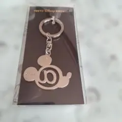 シルバーのミッキーマウス@マークキーホルダー