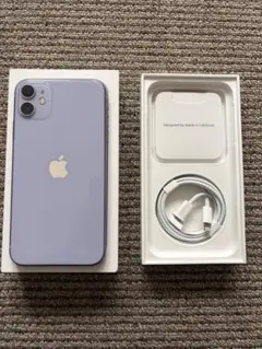 iPhone 11 パープル 256 GB SIMフリー（箱・付属品あり）