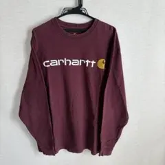 Carhartt ロンT 長袖 バーガンディ M