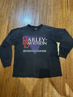 90s ビンテージ　Harley-Davidson ロンＴ　サンフェード