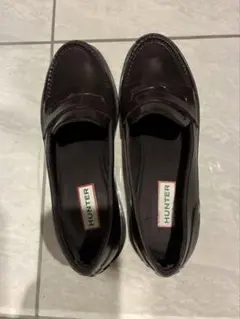 HUNTER ダークブラウン ローファー　UK3