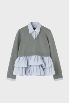 THE TOÉ Tulip Peplum Top トップス ベージュ - メルカリ