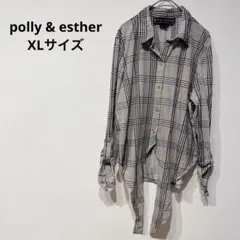 polly & esther【XL】ポリー＆エスター チェック柄長袖シャツのサムネイル