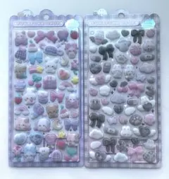 【ふわふわドロップシール しろくろふわふわ＆ぬいぬいふわふわ】正規品 匿名即日