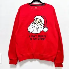141 サンタ クリスマス 古着 トレーナー 赤 レッド 長袖